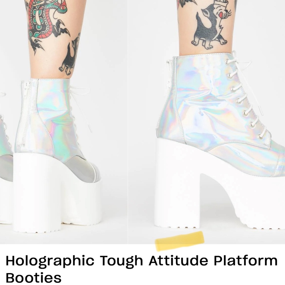 Holographic platform boots - Picture 2 of 4